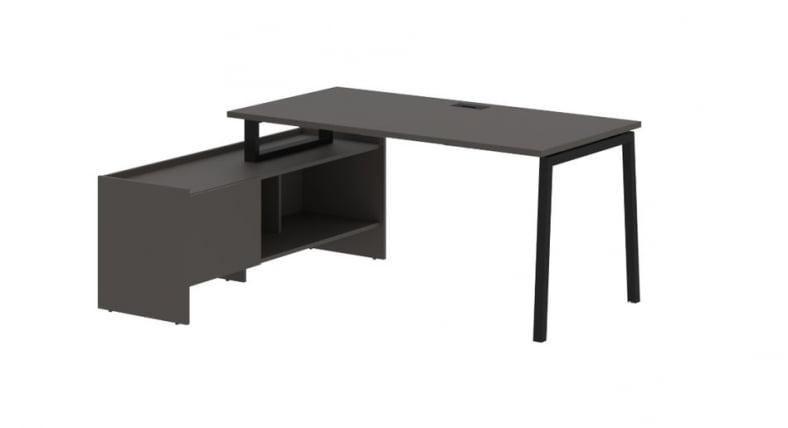 Стол с тумбой EDIS ELCT 17814 Мокко Черный_0