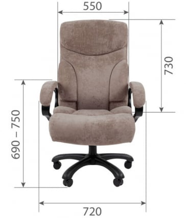 Офисное кресло CHAIRMAN ДОМ (Home) 401 Темно-серый_3