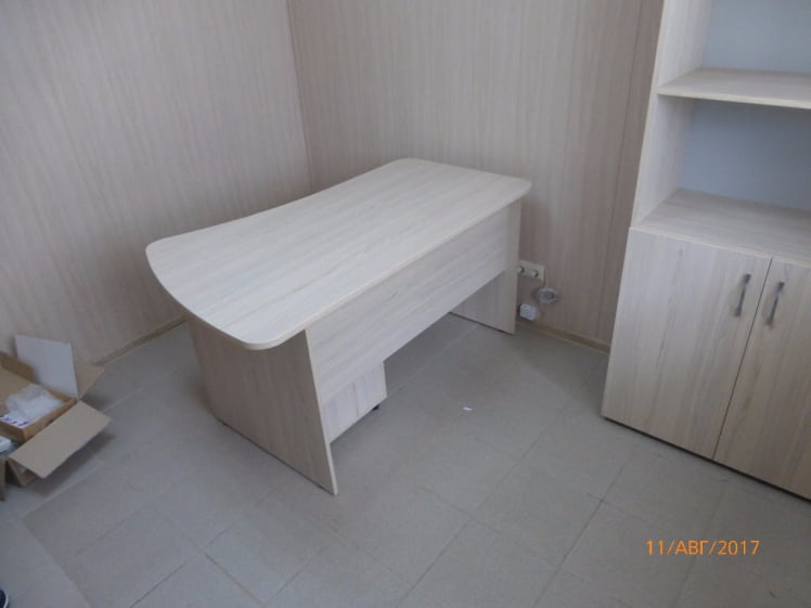 Стол эргономичный Glassy 1.12.14Пр Дуб молочный_1