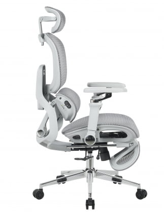 Кресло офисное ТопЧаирс Продиги с оттоманкой серый / TopChairs Prodigy_3