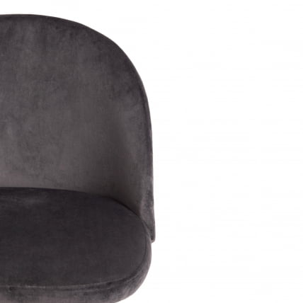 Стул MELODY (mod. 4997) металл/вельвет, 52х49х78см, серый/черные ножки_5