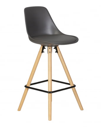 Стул полубарный DOBRIN RONNI Темно-серый GR-04_1