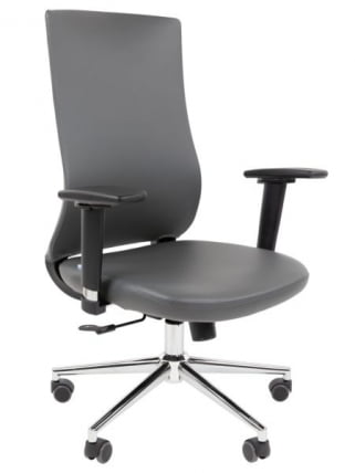 Офисное кресло CHAIRMAN 500 LUX БП экокожа Серый_0