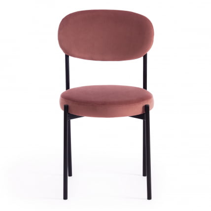 Стул REVO (mod. 7033) ткань/металл, 47х54х82 см, высота до сиденья 47 см, коралловый barkhat 15 /черный_4