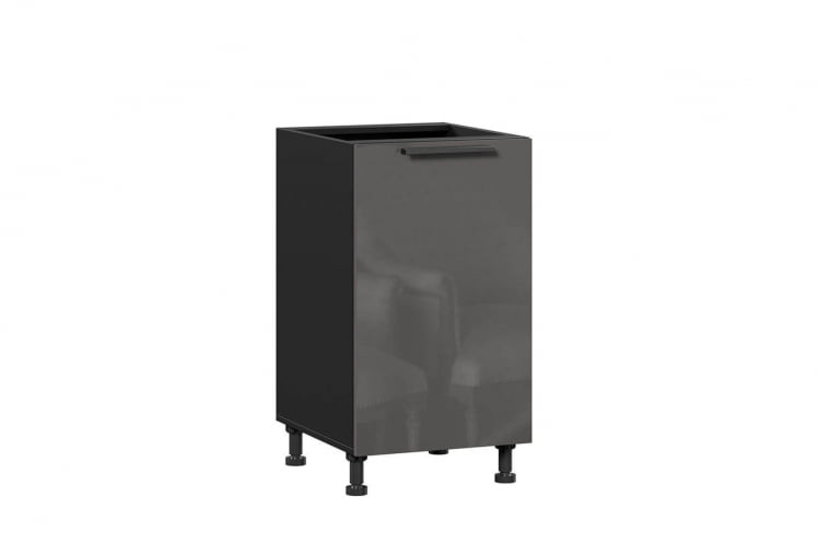 Тумба кухонная 450 Герда ЛД 279.030.000.068 Чёрный/Антрацит глянец_0