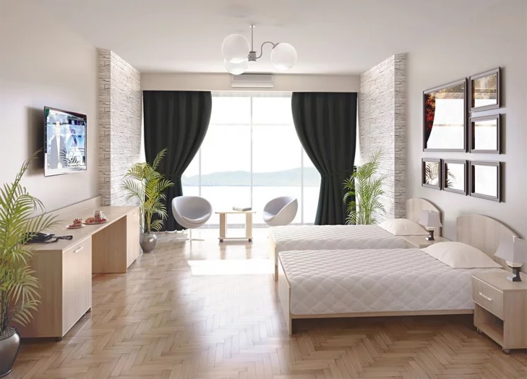 Кровать с ортопедическим основанием и изголовьем LIGHT С-КИ-90 Акация Лорка_2