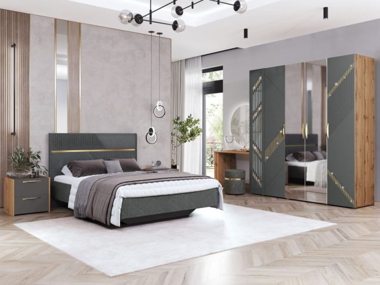 Кровать с подъемным механизмом Монако 902.21 Оникс Десерт серый_5