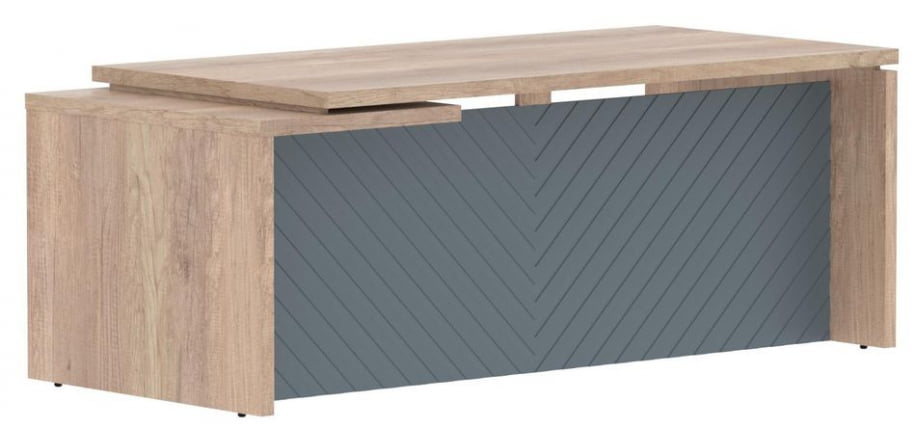 Стол руководителя правый Torr LUX TLCT 209 R Дуб Каньон Серо-голубой_0