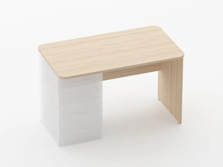 Стол прямой под встроенную тумбу Glassy 1.101.12Л Орех_0