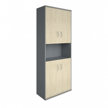 Шкаф высокий широкий Riva А.СТ-1.5 Клен/Металлик_0