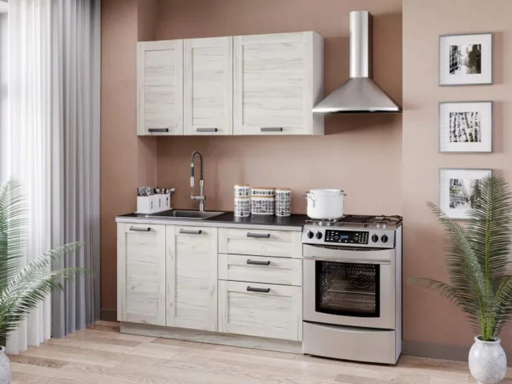 Тумба кухонная 400 Винченца ЛД 234.020.000.002 Белый Дуб Крафт белый_2