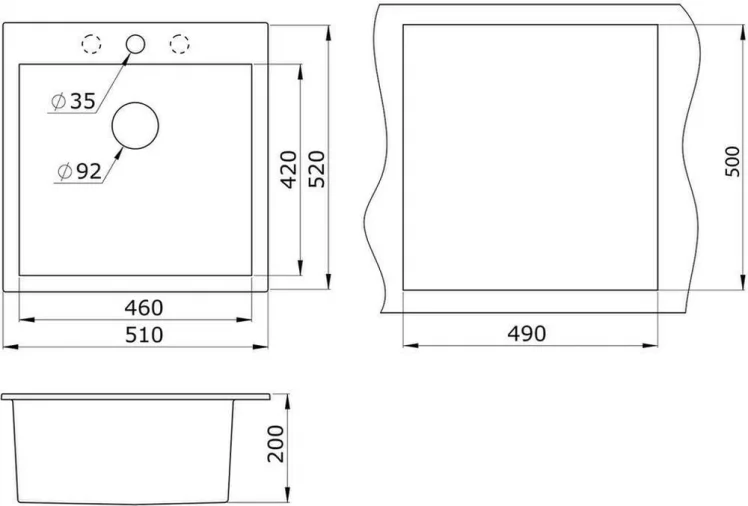 Кухонная мойка GRANULA 5102 Брют_1