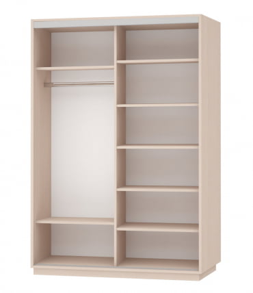 Шкаф-купе двухдверный Экспресс Дуо 1600х2200h Лондон/Дуб молочный_1