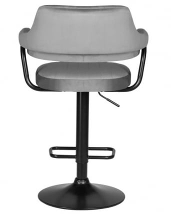 Стул барный DOBRIN CHARLY BLACK (серый велюр (MJ9-75)) 2 шт_5