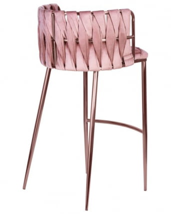 Стул барный DOBRIN EMMA ROSE GOLD (розовый велюр (VF-10)) 4 шт_4