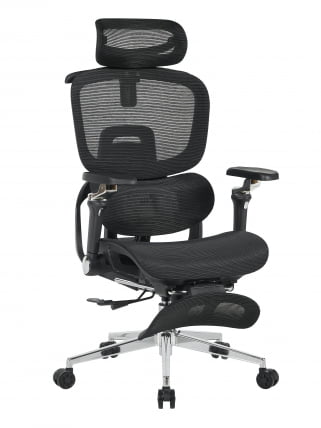 Кресло офисное ТопЧаирс Продиги с оттоманкой черный / TopChairs Prodigy_0