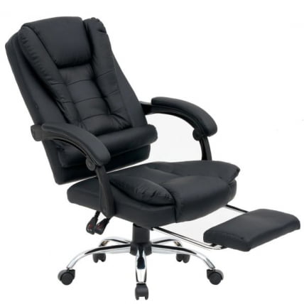 Кресло офисное с функцией вибромассажа CROMEX (КРОМЕКС) Chill MS-005 экокожа черное_7