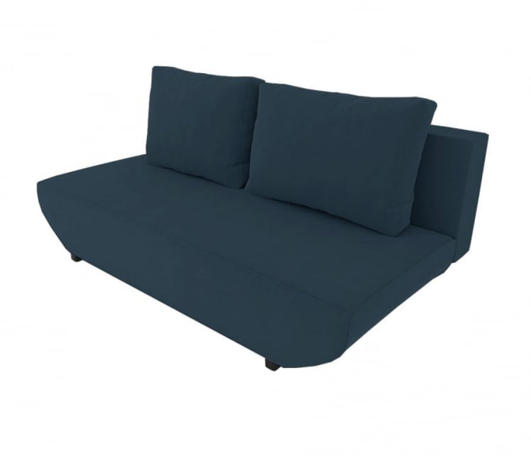 Диван Классик Мини без подлокотников (Berhouse) Цвет фасада: Синий Велюто 54; Тип: Прямой; Материал фасада: Металл/Велюр_0