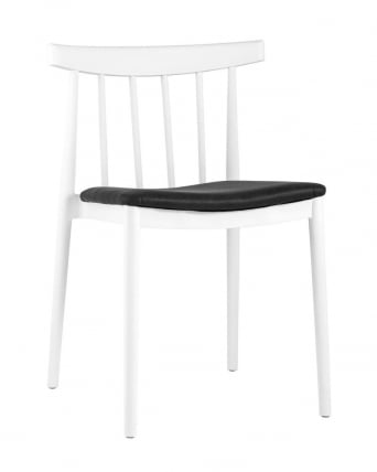 Стул пластиковый Ranch с мягким сиденьем Белый_0