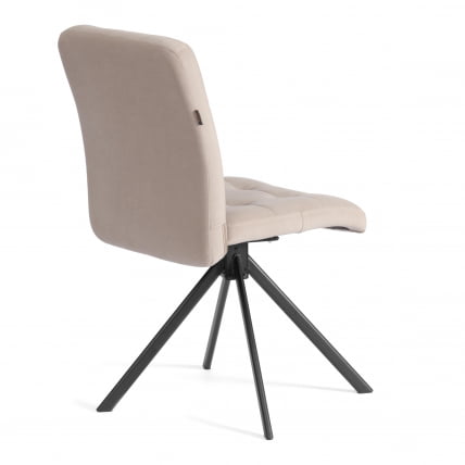 Стул обеденный Medeo поворотный механизм 360, велюр, бежевый, 7_2