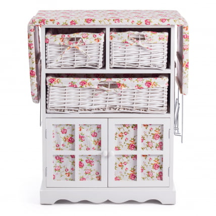 Гладильный комод с 3-я корзинами Secret De Maison CAMPANARD ( mod. PE-03 ) Белый_4