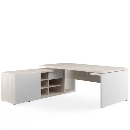 Стол письменный на опорной креденции левый ZIO28510421 Светлый дуб_0