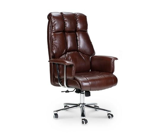 Кресло офисное Президент Коричневая экокожа_0