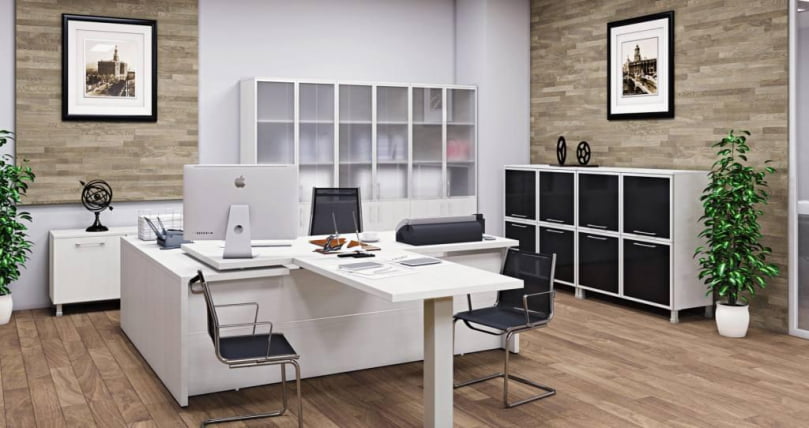 Стол руководителя YALTA LT-A20 Снежная Патина_1