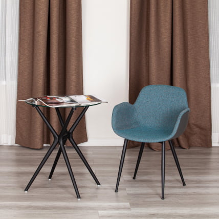 Стул VALENTINO (mod. PC45-2) металл/экокожа/ткань, 55 х 58 х 81 см, Turquoise (бирюзовый)/Grey (серый)/черный_8