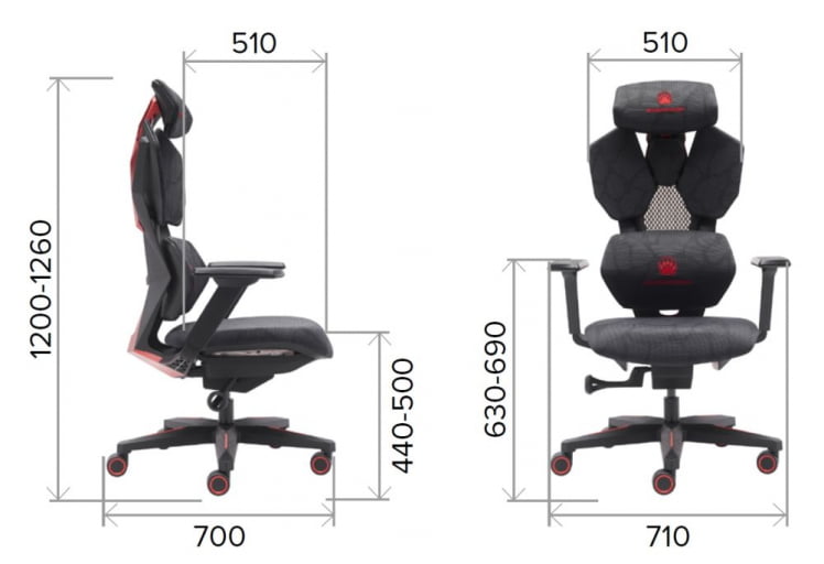 Кресло геймерское Everprof Tiger Сетка Черный_12