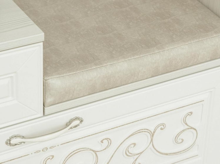 Панель с крючками и зеркалом (лев/прав) Тиффани 47.07.1 Сосна Астрид Мелинга Игуана Бежевый_2