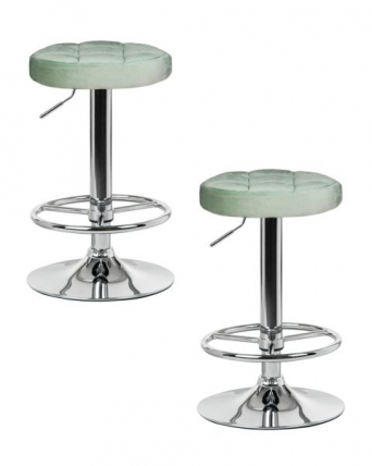 Табурет барный DOBRIN BRUNO (пудрово-мятный велюр (MJ9-87)) 2 шт_0
