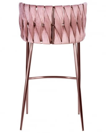 Стул барный DOBRIN EMMA ROSE GOLD (розовый велюр (VF-10)) 4 шт_5