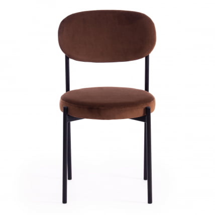 Стул REVO (mod. 7033) ткань/металл, 47х54х82 см, высота до сиденья 47 см, коричневый barkhat 12/черный_3