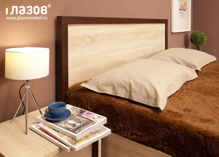 Спальня композиция 1 BAUHAUS Дуб Сонома/Орех шоколадный_2