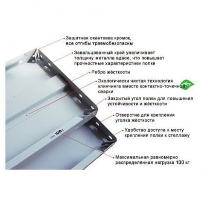 Полка СТФЛ 100х40_0