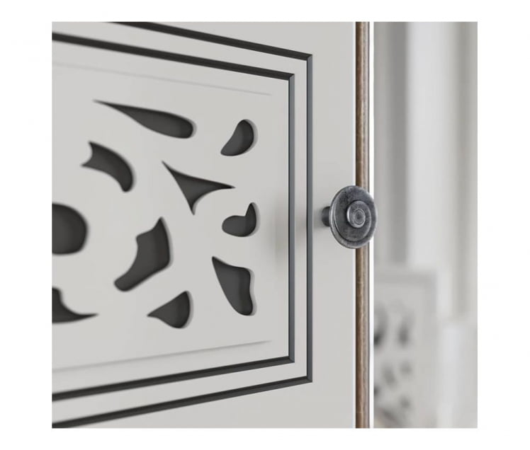 Шкаф двухстворчатый Мадлен 04 Дуб сонома светлый Ясень белый Золото_2