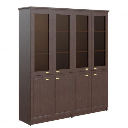 Шкаф высокий 2-х секционный комбинированный RHC 180.2 Венге_0