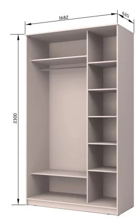 Шкаф-купе Хит-23-17-15 Дуб млечный_3