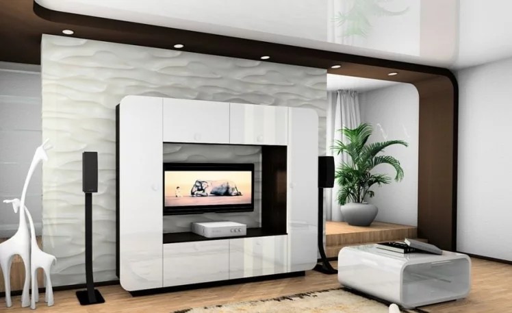 Стенка Карисма 6 Венге/белый глянец_0