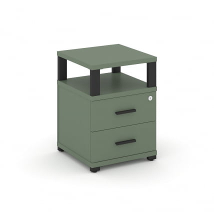 Тумба приставная с 2-мя ящиками и надставкой CONCEPT CN.TUP-002 B/W Кобо Черный_0