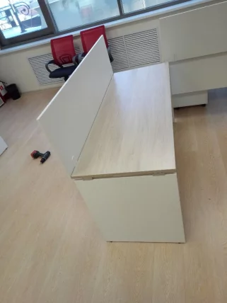 Стол прямой Deka ЛДСП каркас 75.06.16 Дуб Сантана светлый/Белый_1