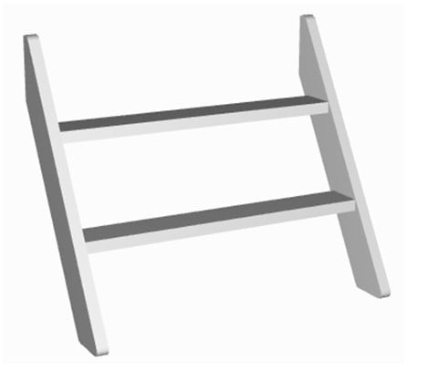 Лестница к кроватям 1400*800 RooRoom VK-10 Белая_0