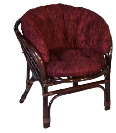 Кресло Багама, подушки коричневые или светлые полные Bahama5 венге_1