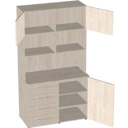 Готовый комплект мебели FIT №1 Дуб Наварра_1