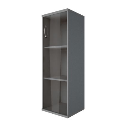 Шкаф средний узкий правый Riva А.СУ-2.4 Пр Венге/Металлик_0