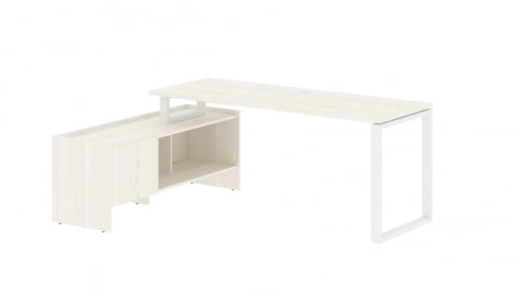 Стол с тумбой EDIS EQCT 19614 Ясень Траун Белый_0