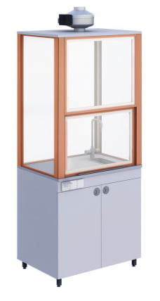 Шкаф вытяжной демонстрационный Оранжевый/Серый_0