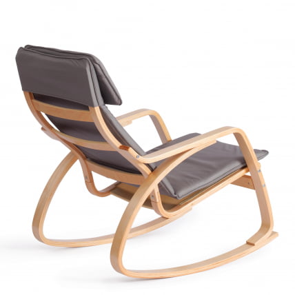 Кресло-качалка mod. AX3005 дерево береза, ткань: полиэстер/хлопок, 61х94,5х104 см, дерево: натуральный #1/ ткань светло-серая 2_2