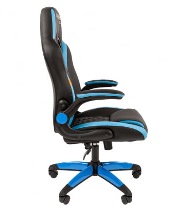 Кресло геймерское CHAIRMAN GAME 15 Черный Голубой_2